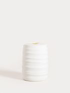 Homla, Torus, kubek łazienkowy, z tłoczeniem biały, 8,2-8,2-11 cm