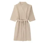 Homla, Vaffel, szlafrok, beżowy, rozmiar S/M