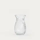 Homla, Yuue, wazon, szklany ryflowany transparentny, 12-20,5 cm