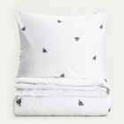 Homla, Zella, pościel, bawełniana z haftem w pszczoły, 140-200 cm