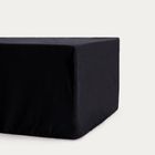 Homla,lauko, prześcieradło renforce, czarne, 180-200 cm