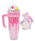 Hot Focus, kubek z uchwytem, pączki, różowy