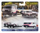 Hot Wheels, 50. rocznica, DMC Delorean & HW Rally Hauler, pojazd transportowy Premium, 1:64, JBM35