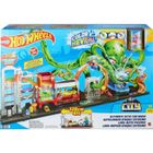Hot Wheels City, Color Reveal, Megamyjnia - Atak ośmiornicy, zestaw do zabawy z funkcją zmiany koloru