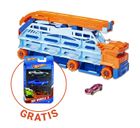 Hot Wheels City, Transporter - epicki zjazd 2w1 + 3 autka Hot Wheels GRATIS, zestaw promocyjny