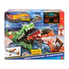 Hot Wheels, Monster Trucks Rajdowe wyzwanie, Paszcza Krokodyla, zestaw do zabawy