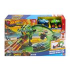 Hot Wheels, Monster Trucks, Rekiny vs Dinozaury Smoczy wyścig, zestaw do zabawy