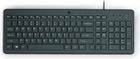 HP, Klawiatura 150 Wired Keyboard Przewodowa, czarna 664r5aa