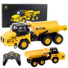 Huina, wywrotka, pojazd budowlany zdalnie sterowany, żółta, 1:16