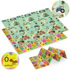 Humbi, dwustronna mata edukacyjna z pianki XPE, alfabet polski i wieś, 180-200 cm