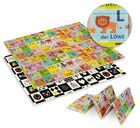 Humbi, mata edukacyjna 2w1 z pianki XPE, alfabet: wersja niemiecka, 120-180 cm