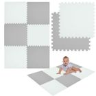 Humbi, mata piankowa, puzzle, biały, szary, 60-60 cm, 6 szt.