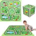 Humbi, mata piankowa, puzzle, miasto, 90-90 cm