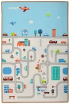 Humbi, Uliczki i zwierzęta, piankowa mata edukacyjna, dwustronna, pastelowa, 120-180-1,5 cm