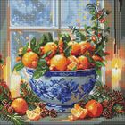 Ideyka, diamentowa mozaika, Cytrusy w wazonie, 40-40 cm