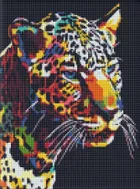 Ideyka, diamentowa mozaika, Jaguar pop-art, 3040 cm