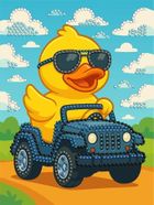 Ideyka, diamentowa mozaika, Kaczka za kierownicą, 15-20 cm