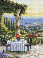 Ideyka, diamentowa mozaika, Malownicza kolacja, 30-40 cm