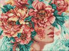 Ideyka, diamentowa mozaika, Romantyzm kwiatów, 30-40 cm