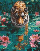 Ideyka, diamentowa mozaika, Tygrys na polowaniu, 40-50 cm