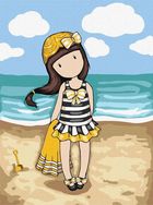 Ideyka, malowanie po numerach, Beach Belle Kids, 30-40 cm