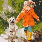 Ideyka, malowanie po numerach, Bieganie przez kałuże