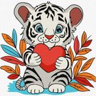 Ideyka, malowanie po numerach, Cudowne tygrysiątko