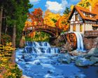 Ideyka, malowanie po numerach, Domek z młynem, 40-50 cm