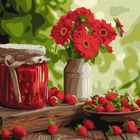 Ideyka, malowanie po numerach, Dżem truskawkowy, 40-40 cm