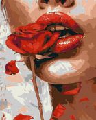 Ideyka, malowanie po numerach, Dziewczyna z różą, 40-50 cm