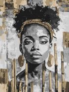 Ideyka, malowanie po numerach, Egzotyczny monochrom, 30-40 cm