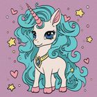 Ideyka, malowanie po numerach, Fantastyczny jednorożec