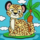 Ideyka, malowanie po numerach, Gepard, 25-25 cm