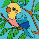 Ideyka, malowanie po numerach, Jaskrawa papuga Kids