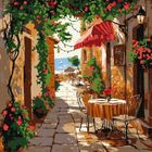 Ideyka, malowanie po numerach, Kawiarnia z meblami 30-30