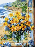 Ideyka, malowanie po numerach, Kwiatowe wybrzeże, 30-40 cm