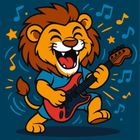 Ideyka, malowanie po numerach, Lew z gitarą Kids, 25-25 cm