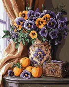 Ideyka, malowanie po numerach, Luksusowe bratki, 40-50 cm