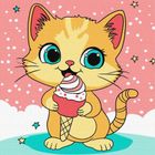 Ideyka, malowanie po numerach, Malinowe lody