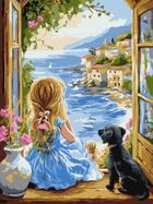 Ideyka, malowanie po numerach, Marzycielska, 30-40 cm