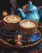 Ideyka, malowanie po numerach, Melodia kawy metal, 40-50 cm