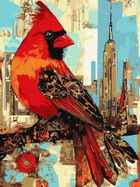 Ideyka, malowanie po numerach, Miejski ptaszek, 30-40 cm