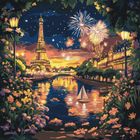 Ideyka, malowanie po numerach, salut dla Paryża, 40-40 cm