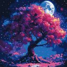 Ideyka, malowanie po numerach, Sylwetka drzewa, 40-40 cm