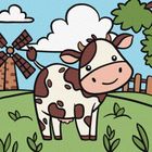 Ideyka, malowanie po numerach, Wesoła krowa, 25-25 cm