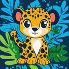 Ideyka, malowanie po numerach, Wesoły lampart Kids