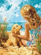 Ideyka, malowanie po numerach, Wesoły piesek, 30-40 cm