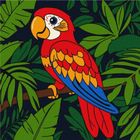 Ideyka, malowanie po numerach, Wielobarwna papuga, 25-25 cm