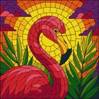 Ideyka, malowanie po numerach, witraż, Flaming, 30-30 cm