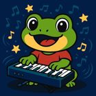 Ideyka, malowanie po numerach, Żaba z pianinem Kids